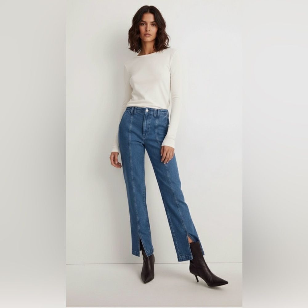 The Perfect Vintage Jean in Medium Indigo Wash: Seamed Edition